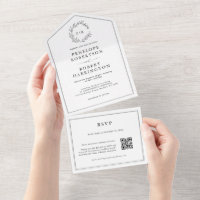Minimalistische Schwarz-Weiß-Zeitschrift QR