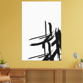 Minimalistische Schwarz-weiße abstrakte Wandkunst Leinwanddruck (Insitu (Wohnzimmer))