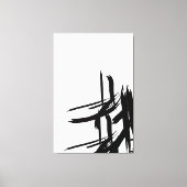 Minimalistische Schwarz-weiße abstrakte Wandkunst Leinwanddruck (Vorderseite)
