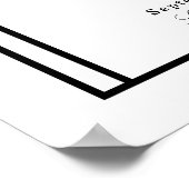 Minimalistische Schwarz-weiße Arch Einfache Begrüß Poster (Ecke)