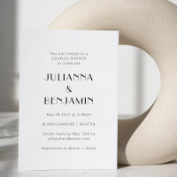 Minimalistische Schwarz-weiße Art Deco Paare Dusch