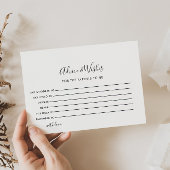 Minimalistische Schwarz-weiße Beratung und Wunschk RSVP Karte