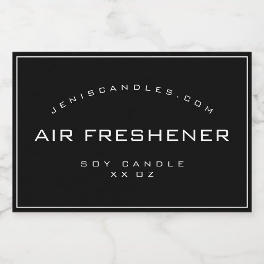 Minimalistische Schwarz-weiße Border Simple Style  Lebensmitteletikett (Einzelnes Label)