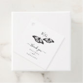 Minimalistische Schwarz-weiße Butterfly-Monogrammh Geschenkanhänger (Beispiel)