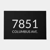 Minimalistische schwarz-weiße, elegante Türmatte (Vorderseite)