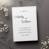 Minimalistische Schwarz-weiße Goldmedaille Einladung