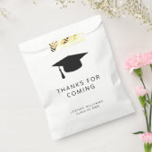 Minimalistische Schwarz-weiße Graduierungsobergren Geschenktütchen (Versiegelt)