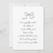 Minimalistische Schwarz-weiße handgeschriebene Hoc Einladung (Vorderseite)