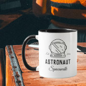 Minimalistische Schwarz-weiße Helmlinie Art Tasse