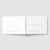 Minimalistische Schwarz-weiße Hochzeit mit elegant Gästebuch (Voll)