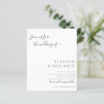 Minimalistische Schwarz-weiße Hochzeitseinladung