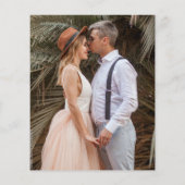 Minimalistische Schwarz-weiße Hochzeitseinladung (Rückseite)