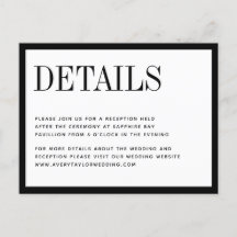 Minimalistische Schwarz-weiße Hochzeitskarte