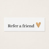 Minimalistische Schwarz-weiße Imitate Goldene Herz (Vorderseite)