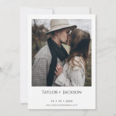 Minimalistische Schwarz-weiße Italienische Kalligr Einladung (Rückseite)