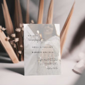 Minimalistische Schwarz-weiße Kalligraphie Foto Ho Einladung