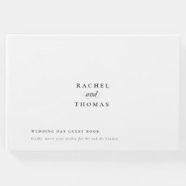 Minimalistische Schwarz-weiße Kalligraphie Gästebuch