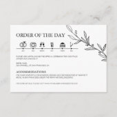 Minimalistische Schwarz-weiße Klassische Hochzeitz Begleitkarte (Vorderseite)