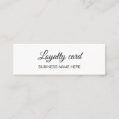 Minimalistische schwarz-weiße Kundenkarte Treuekarte (Vorderseite)