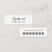 Minimalistische schwarz-weiße Kundenkarte Treuekarte (Vorne/Hinten)