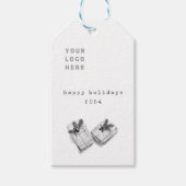 Minimalistische Schwarz-weiße Kunst Zeichnend Weih Geschenkanhänger (Vorderseite)