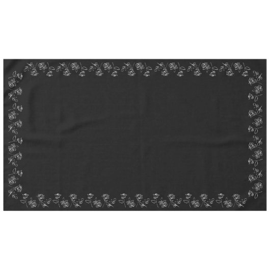 Minimalistische Schwarz-weiße Moderne Tischdecke (Vorderseite (Horizontal))