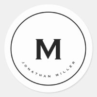 Minimalistische Schwarz-weiße Monogramm