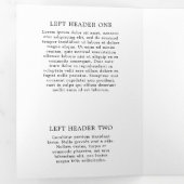 Minimalistische Schwarz-weiße Monogramm-Trifold-Br Dreifach Gefaltete Karte (Innen Erste Seite)