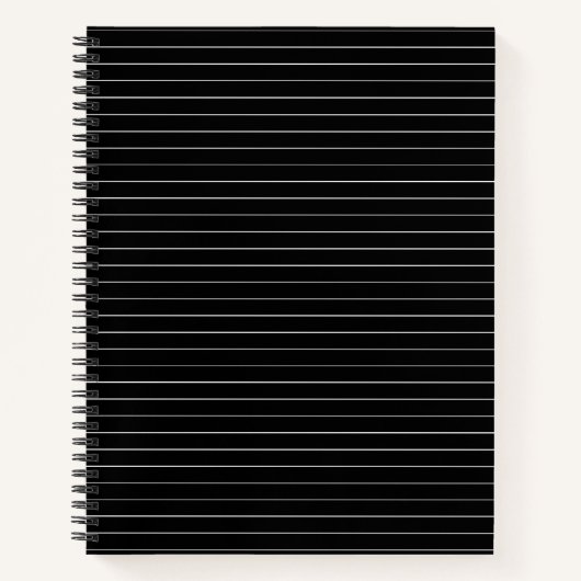 Minimalistische Schwarz-weiße Pinstreifen, modern  Notizblock (Vorderseite)