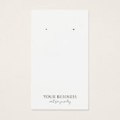 Minimalistische Schwarz-weiße Schmuckkarte (Vorderseite)