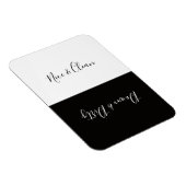 Minimalistische Schwarz-weiße, schmutzige Geschirr Magnet (Rechte Seite)