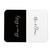 Minimalistische Schwarz-weiße, schmutzige Geschirr Magnet (Horizontal)