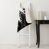 Minimalistische Schwarz-weiße Silhouette Sherpadecke (Beispiel)