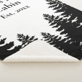 Minimalistische Schwarz-weiße Silhouette Sherpadecke (3/4)