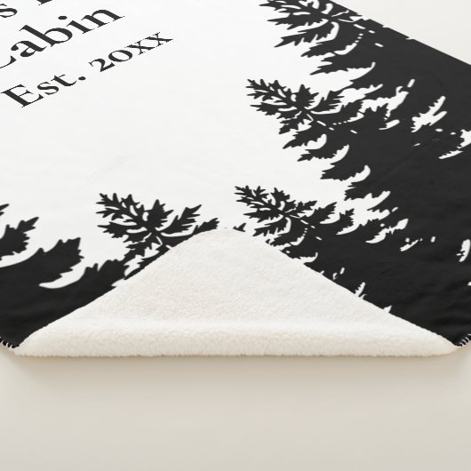 Minimalistische Schwarz-weiße Silhouette Sherpadecke (3/4)
