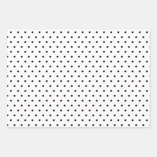 Minimalistische Schwarz-weiße Skandinavien Weihnac Geschenkpapier Set (Vorderseite 2)