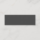 Minimalistische Schwarz-weiße Skriptwebsite RSVP-K Mini Visitenkarte (Rückseite)