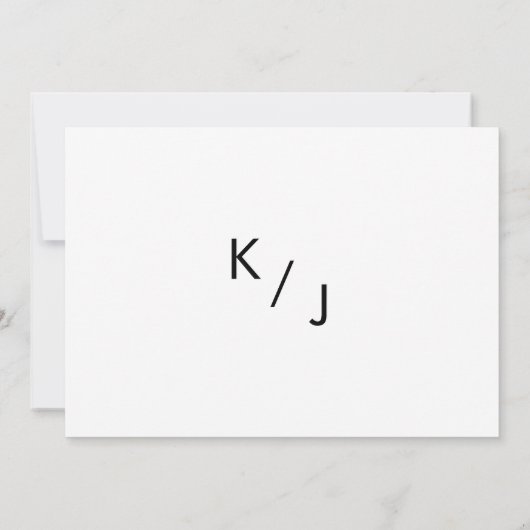 Minimalistische Schwarz-weiße SkriptWedelung Ankündigung (Rückseite)