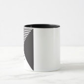 Minimalistische Schwarz-weiße Streifen Geo Individ Tasse (Zentrum)