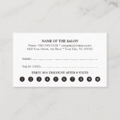 Minimalistische Schwarz-weiße Streifen Treuekarte (Rückseite)