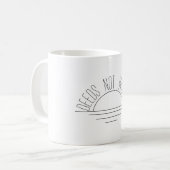 Minimalistische Schwarz-weiße Tasse (Vorderseite Links)