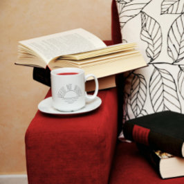 Minimalistische Schwarz-weiße Tasse