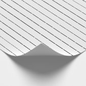 Minimalistische Schwarz-weiße Trennlinien - modern Geschenkpapier (Ecke)
