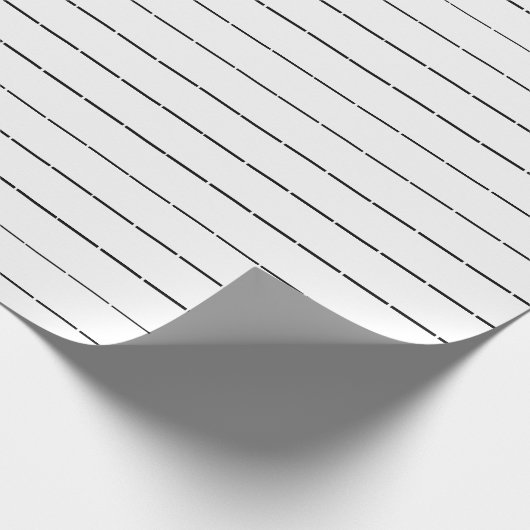 Minimalistische Schwarz-weiße Trennlinien - modern Geschenkpapier (Ecke)