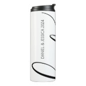 Minimalistische Schwarz-weiße Tumbler Thermosbecher (Nach links gedreht)