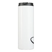 Minimalistische Schwarz-weiße Tumbler Thermosbecher (Rückseite)