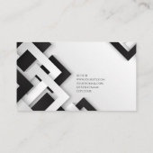 Minimalistische Schwarz-weiße Visitenkarte (Rückseite)