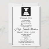 Minimalistische Schwarz-weiße Wiedersehen Einladung (Vorderseite)