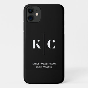 Minimalistische, schwarze, bearbeitbare iPhone-/iP Case-Mate iPhone Hülle
