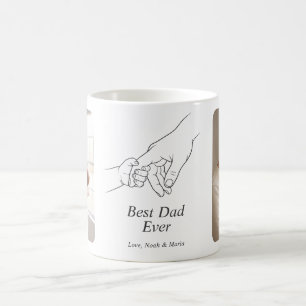 Minimalistische schwarze beste Dad-aller-Foto-Hand Kaffeetasse